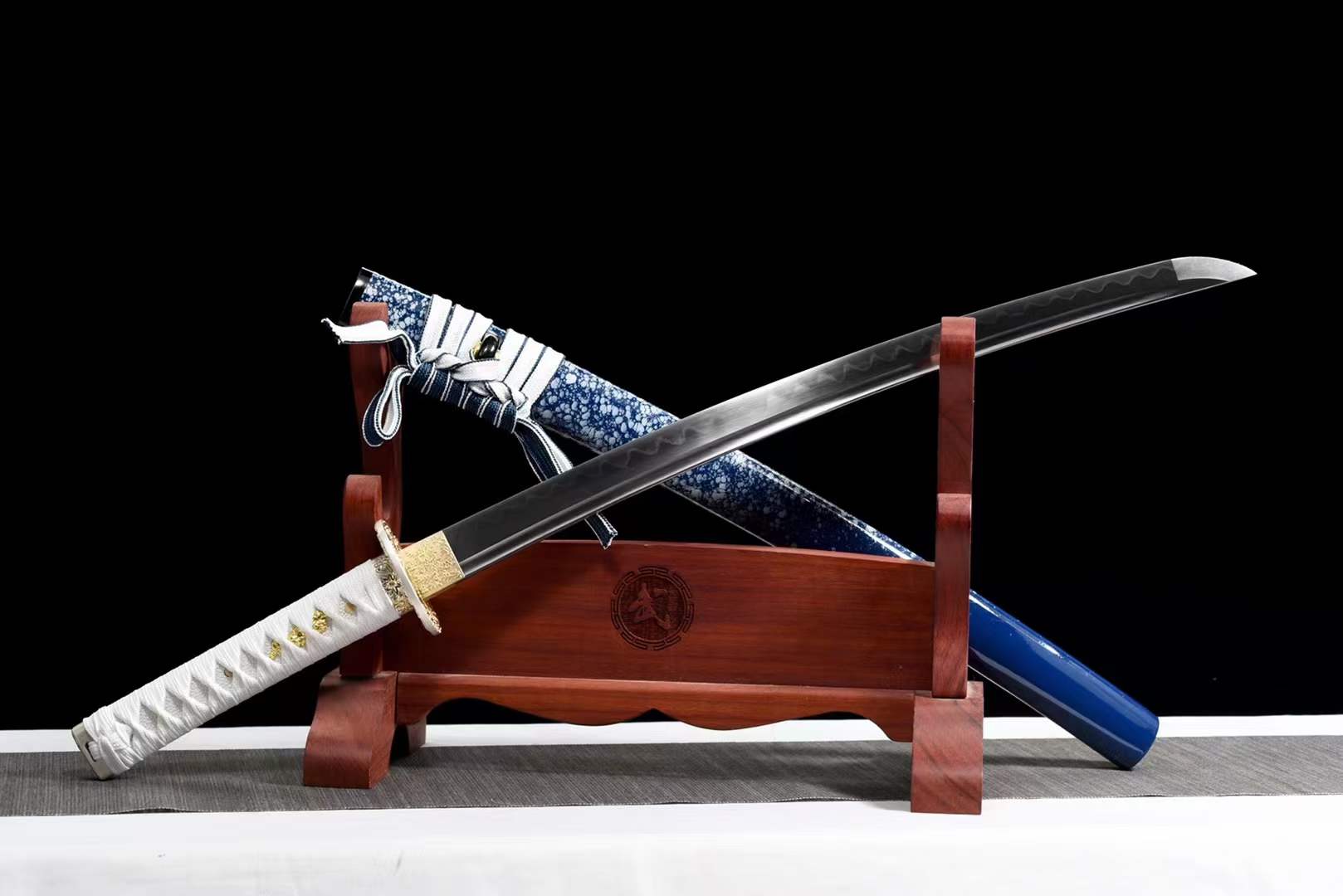 boxkatana Handmade Japanese Wakizashi Begonia Short Sword T10 burned edge