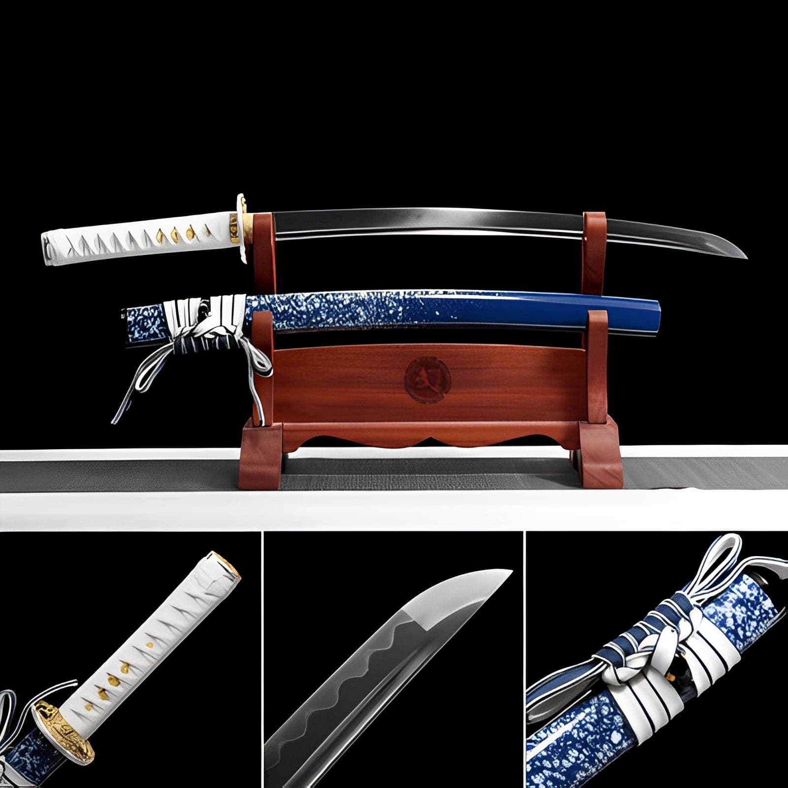 boxkatana Handmade Japanese Wakizashi Begonia Short Sword T10 burned edge