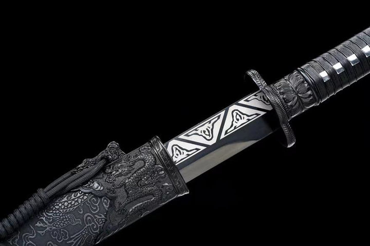 boxkatana Handmade Manganese Steel All in one Black Gold Ancient Knife