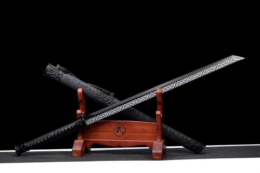 boxkatana Handmade Manganese Steel All in one Black Gold Ancient Knife
