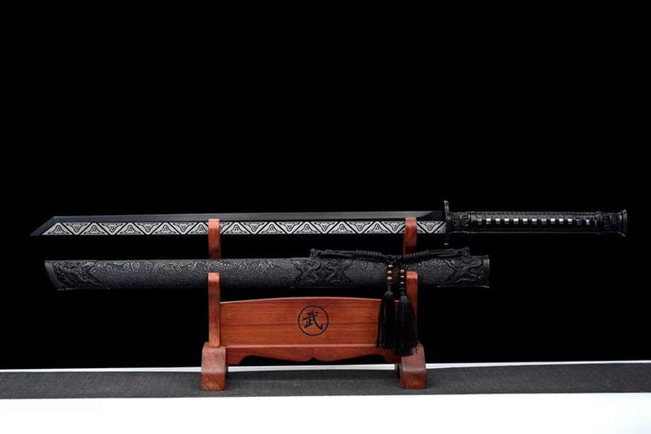 boxkatana Handmade Manganese Steel All in one Black Gold Ancient Knife