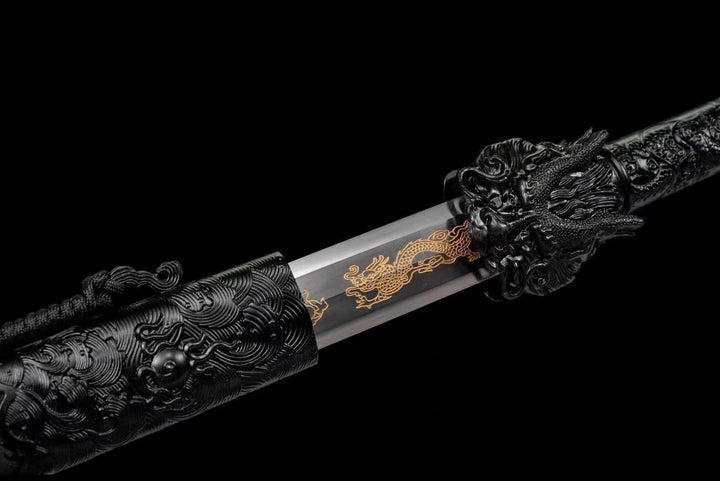 boxkatana Handmade Manganese Steel Dragon King Chinese Sword