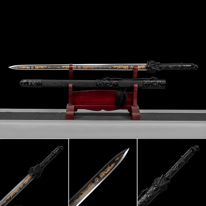 boxkatana Handmade Manganese Steel Dragon King Chinese Sword