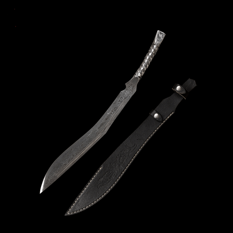 boxkatana Handmade Nepal Pattern Steel Integral forging