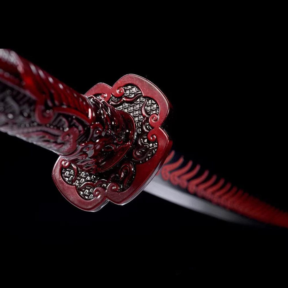 BoxKatana Handmade Red Blood Chinese Sword
