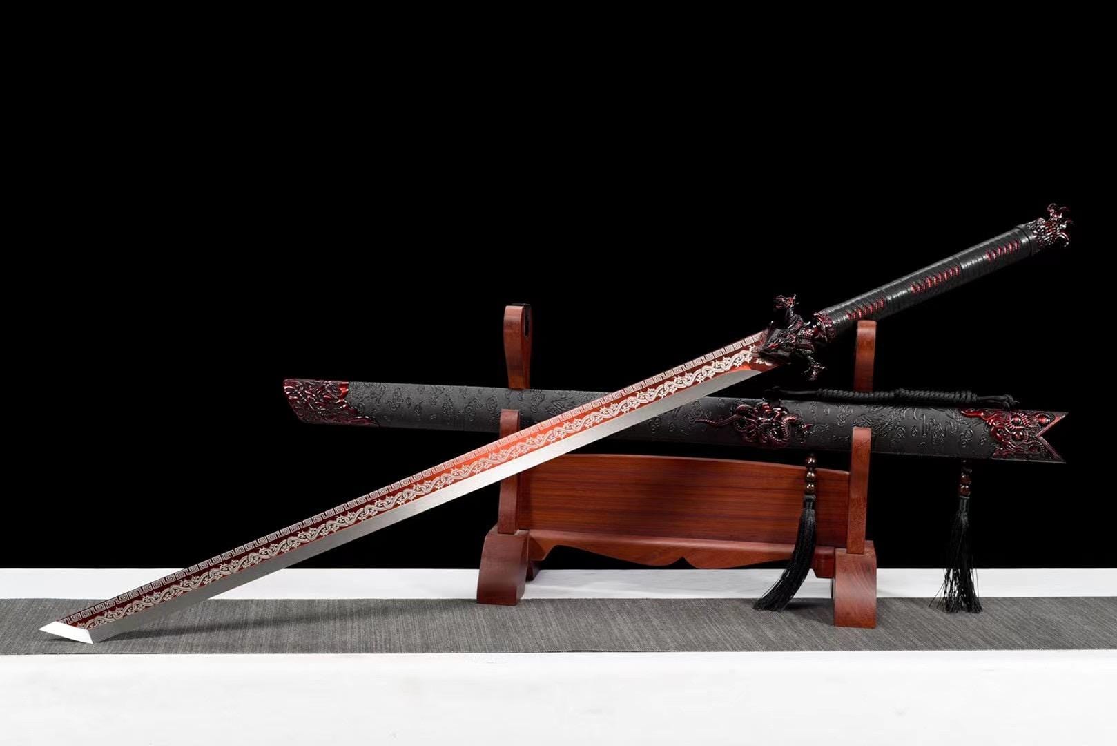 Handmade Red Flame Chinese Sword – BoxKatana