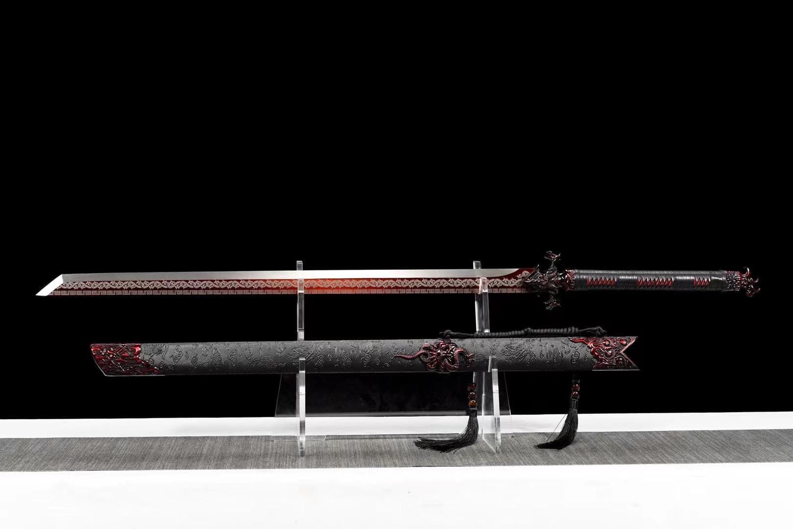 Handmade Red Flame Chinese Sword – BoxKatana
