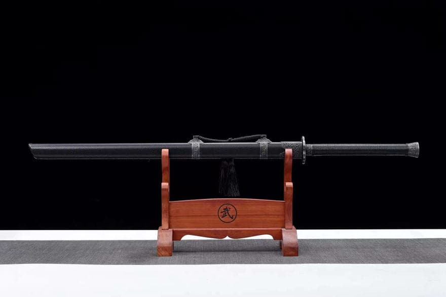 boxkatana Handmade Return of the King High Manganese Steel Chinese Sword With Black Scabbard