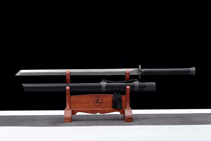 boxkatana Handmade Return of the King High Manganese Steel Chinese Sword With Black Scabbard