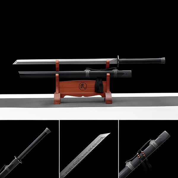 boxkatana Handmade Return of the King High Manganese Steel Chinese Sword With Black Scabbard