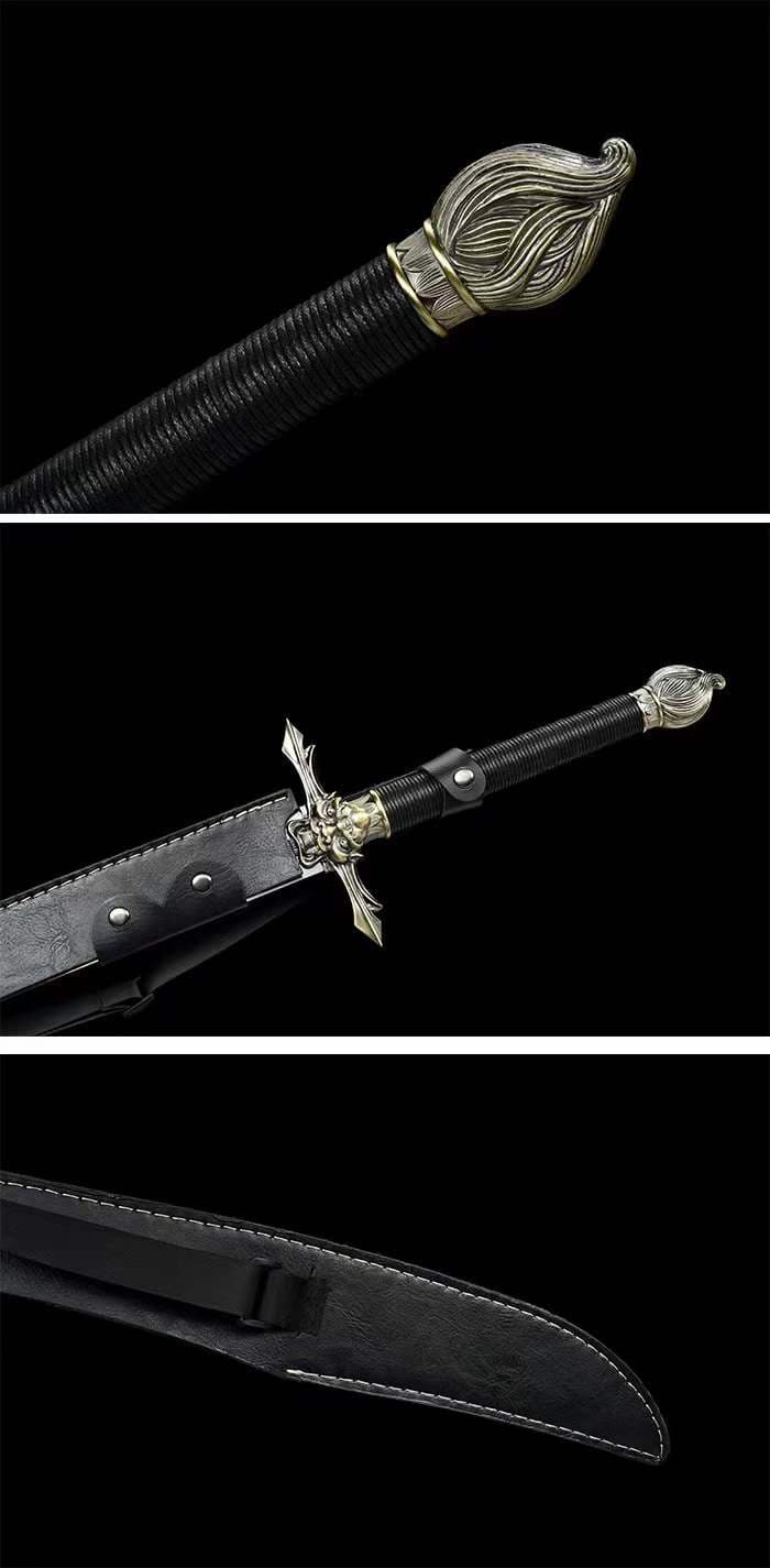 boxkatana Handmade Seven Obsidian War Sword Spring Steel