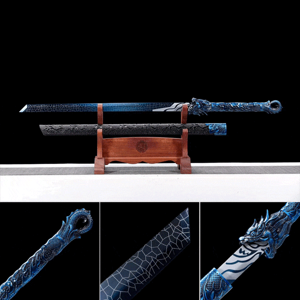 boxkatana Handmade Thousand Blade Magic Dragon With Blue Blade
