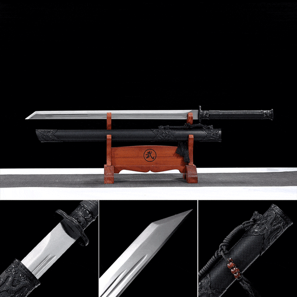 boxkatana Handmade Top of all ghosts High Manganese Steel Chinese Sword With Double Slot