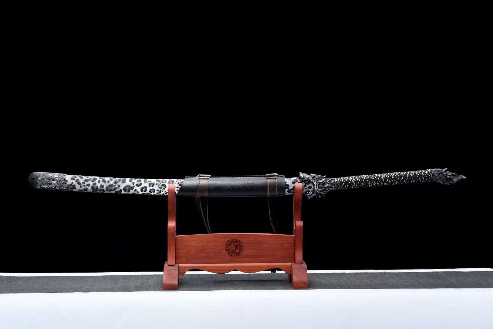 boxkatana Handmade Wolf Road Manganese Steel Chinese Sword Exclusive Flame Fireworks