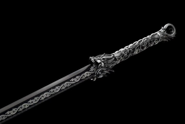 boxkatana HandmadeHades Warblade Chinese Sword With Black scabbard